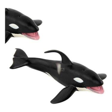 Imagem de Animal Aquatico Baleia Orca Borracha Macia Fundo Mar Grande - Str Stor