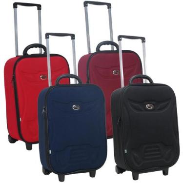 Imagem de Kit 4 malas de viagem pequena de bordo forrada semi-rígida grotaferrat