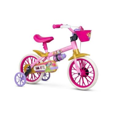 Imagem de Bicicleta Infantil Aro 12 Com Rodinhas Menina - Princesas - Nathor