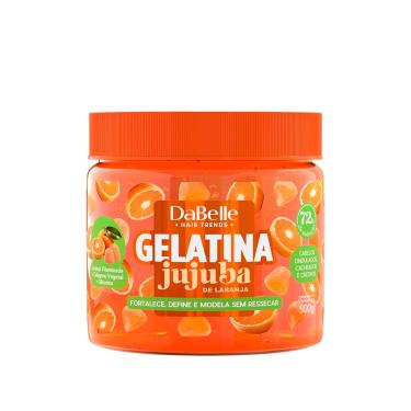 Imagem de Gelatina Capilar Definição 500g DaBelle Jujuba de Laranja para Cabelos Cacheados Vegana