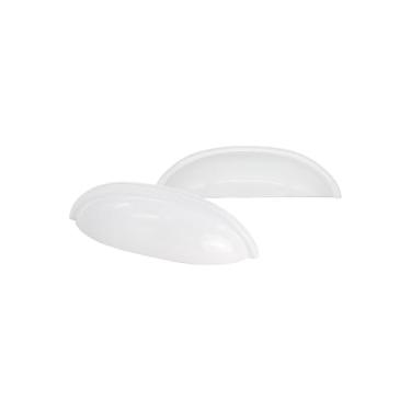 Imagem de Puxador Concha Puxador Armario Gaveta Colonial Moveis Retro (2, Branco)