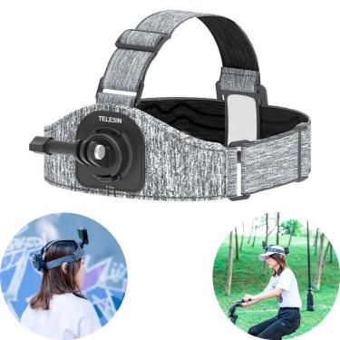 Imagem de Suporte de Cabeça para Duas Câmeras de Ação - Telesin