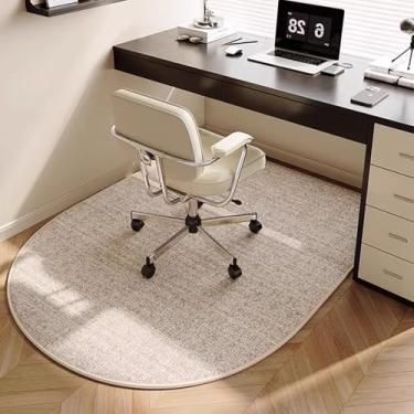 Imagem de Tapete de cadeira de escritório durável para pisos de madeira, protetor de carpete antiderrapante, tapete de área de fácil limpeza, design de pilha de laço, ideal para escritório doméstico e mesas de