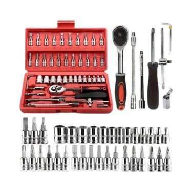 Imagem de Conjunto De Ferramentas De Reparação Automotiva Com 46 Peças, Chave De