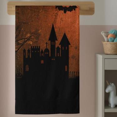 Imagem de Toalha Infantil Banho Algodão Estampa Halloween Terror Dia Das Bruxas 