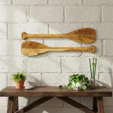 Imagem de Remo de Madeira Decorativo Tribal maori artesanal - Carmisini
