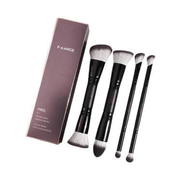 Imagem de Conjunto De Pincéis De Maquiagem De Dupla Ponta 4 Peças MAANGE Para Ba