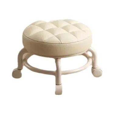 Imagem de Banquinho Infantil Multifuncional Com Rodas, Assento Redondo Para Troc