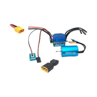 Imagem de Combo De Motor Brushless E ESC 35A 45A Para Wltoys 124016 Remo Hobby X