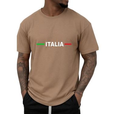 Imagem de Camiseta Gmm Shoes Itália Masculina Casual com Logo Estampado-Masculino