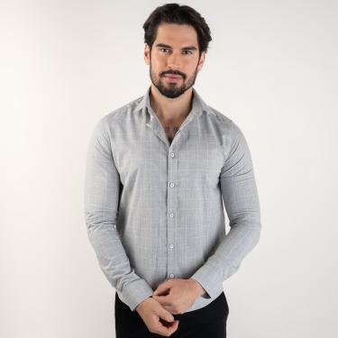 Imagem de Camisa Calvin Klein Slim Fit Cinza-Masculino