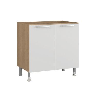 Imagem de Balcão Cozinha Ditália Aspen 2pt Cd-102 Carvalho/branco