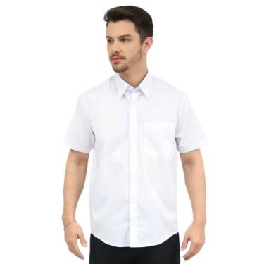 Imagem de Camisa Social Masculina Manga Curta - DEMORGAN, Branco, G