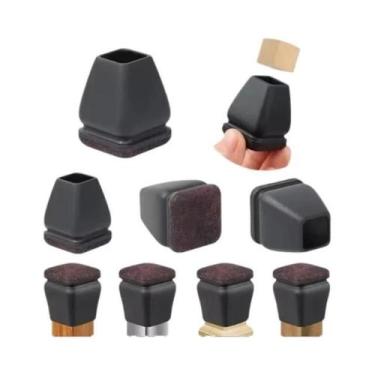 Imagem de Protetores De Pés De Cadeira Em Feltro Grosso (8 Peças) Para Móveis E 