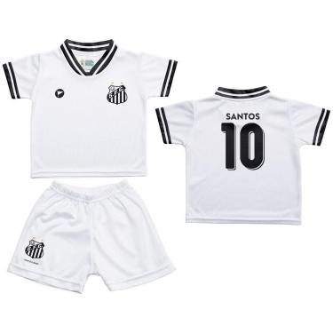 Imagem de Conjunto Bebê Santos Uniforme Branco - Torcida Baby