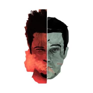 Imagem de Pôster Do Filme Fight Club Com Brad Pitt, Pintura Em Tela HD, Arte De 