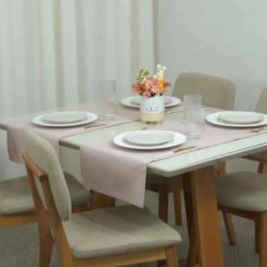 Imagem de Caminho Trilho Corredor de Mesa Essence Tecido Linho 130x40cm com Bain