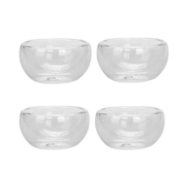 Imagem de Conjunto De Copos De Chá De Vidro Transparente De Dupla Camada 2/4/6 P