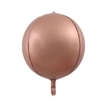 Imagem de Balões Redondos 4D Dourados De 22 Polegadas Verde E Roxo Com Franjas, 