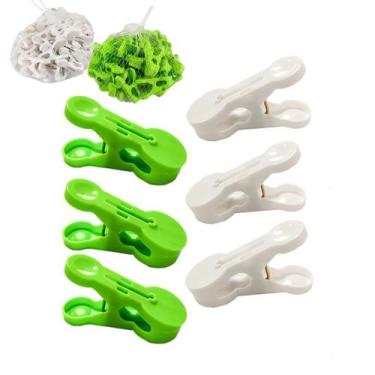 Imagem de Kit 100 Prendedor Grampo Pregador Roupa Varal Plástico Reforçado Resis