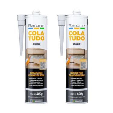 Imagem de Kit 2 Pu 40 Branco Cola Tudo Uso Geral Barone 400g