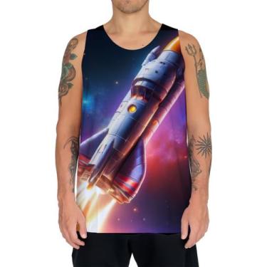 Imagem de Camiseta Regata Foguete Espacial Space Rocket Espaço 1 - Kasubeck Stor