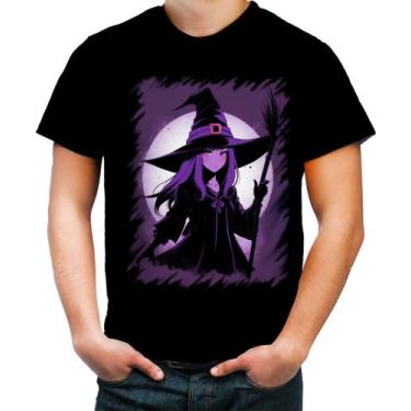 Imagem de Camiseta Colorida Bruxa Halloween Púrpura Festa 14 - Kasubeck Store®, 