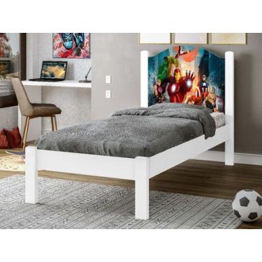 Imagem de Cama Solteiro Infantil Feras Adesivada Estrutura MDF Pintura UV Resist