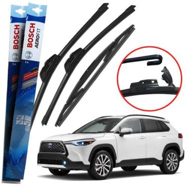 Imagem de Kit Palheta Bosch Dianteira & Traseira Corolla Cross 2021/2025 Origina