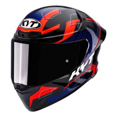 Imagem de Capacete KYT TT Revo Speeding Preto Azul e Vermelho Tamanho:62, 62