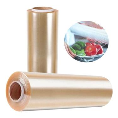 Imagem de Rolo Bobina Plástico Filme PVC 8,5 MICRAS 38X300 para Armazenar e Conservar Alimentos T...