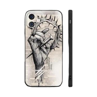 Imagem de Capa De Silicone Cruz De Jesus Para iPhone 16 15 14 13 12 11 pro Max D