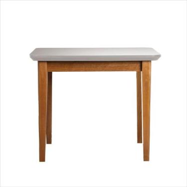 Imagem de Mesa de Jantar Quadrada 4 Lugares 95cm Tampo MDF e Vidro Tangará CabeC
