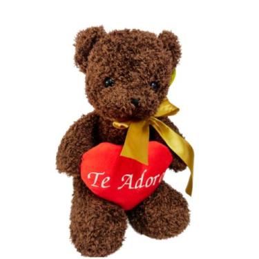 Imagem de Urso de Pelúcia Teddy com Coração 40cm molli025/04600 - Mollibear, Cho