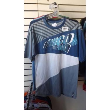 Imagem de Camiseta surfista azul e cinza pânico - Juliana modas 