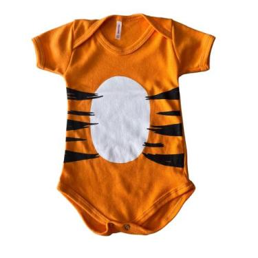 Imagem de Body Tigrão Ursinho Pooh Bodie Macacão Mesversário Bebê Desenho Person