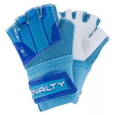 Imagem de Luva De Goleiro Penalty Delta Indoor Training Par, Azul, Branco, 8, Ho