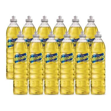 Imagem de Kit 12 Detergente Lava Louças Minuano Neutro 500ml