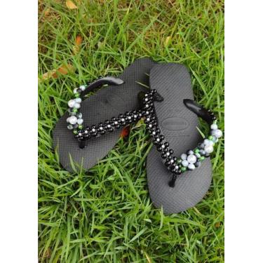 Imagem de Chinelo bordado Top preto - Havaianas, 33/34