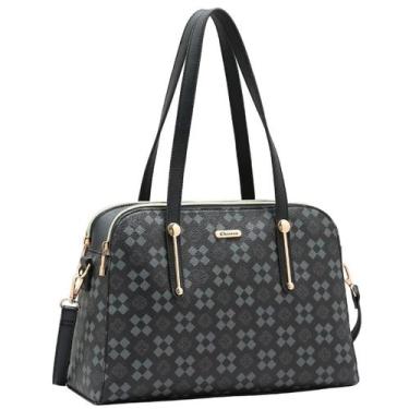 Imagem de Bolsa Feminina Chenson New Elemento Gráfico 3485296 Cor:Preto, Preto