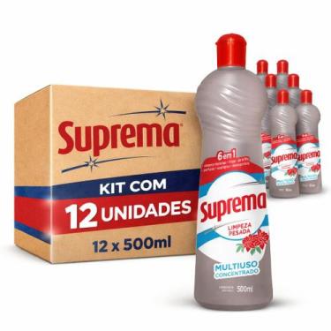 Imagem de Atacado Com 12 Limpador Removedor Suprema 6 Em 1 Multiuso 500ml Limpez