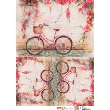 Imagem de Papel para Decoupage OPAPEL 30x45 - Bicicleta - Opa Criando Arte