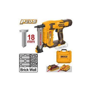 Imagem de Pinador Ingco 20V P20s Sem Fio para Concreto e Pino ST18 Profissional,