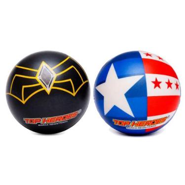 Imagem de 2 Bolas Infantil Super Herói América e Batma Vinil Bola para Crianças 