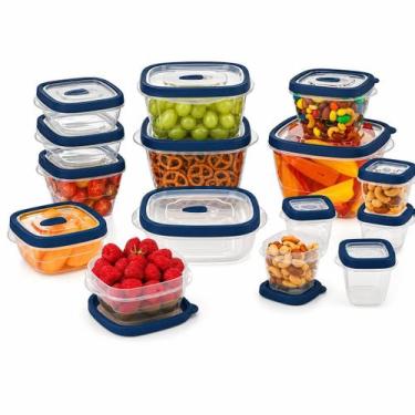 Imagem de Kit 15 Potes Herméticos Marino Vedação Silicone BPA Free Organizador C