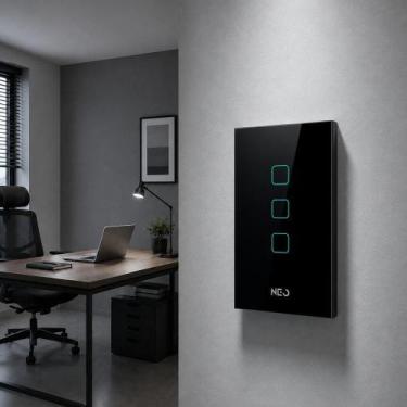 Imagem de Interruptor Inteligente Smart Zigbee Alexa google 3 Botões 4x2 Bivolt 