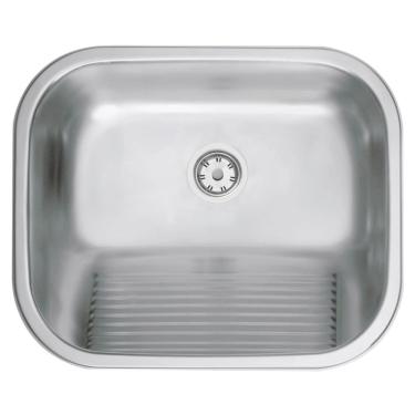 Imagem de Tanque de Encaixe Hera 30L 50x40cm Aço Inox Acetinado com Válvula para Lavanderia Tramontina