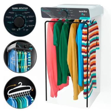 Imagem de Secadora de Roupas Wanke Comfort 8kg com 6 Cabides Multifuncionais e T