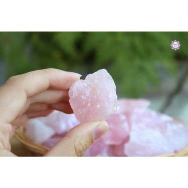 Imagem de Pedra Quartzo Rosa Bruta - Amor Alegria Paz Stress Ansiedade - Cristal