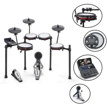 Imagem de Bateria Eletrônica Profissional Alesis Nitro Max Bluetooth 8 peças